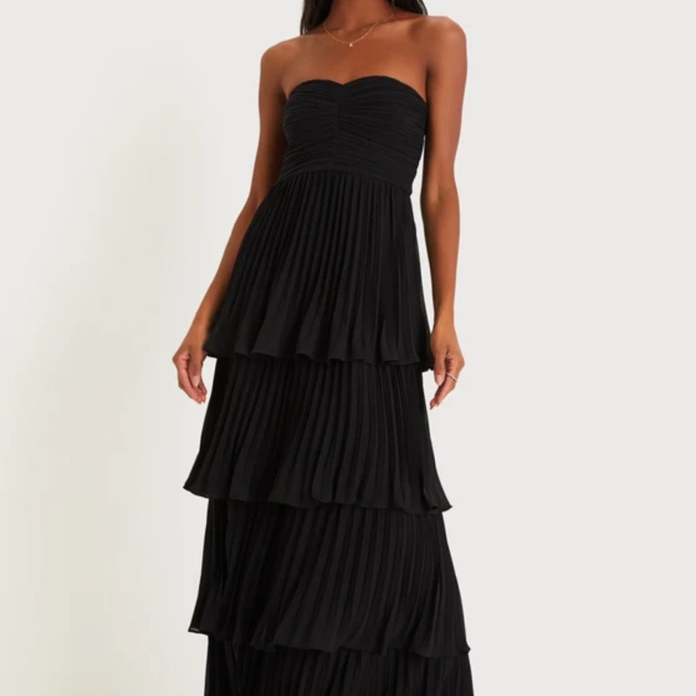 Lulus Black Strapless Dress